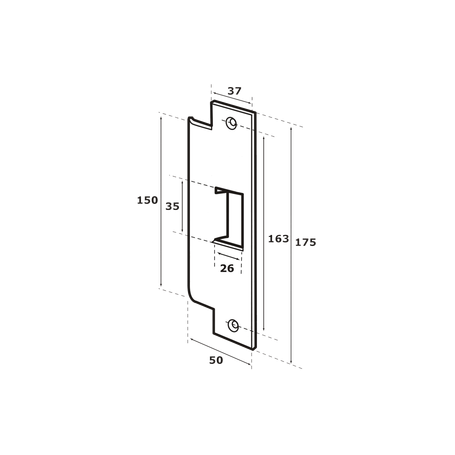 Contra para Cerradura Abloy.