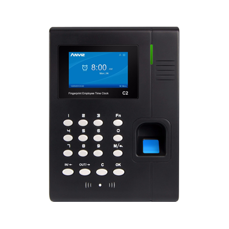 Sistema de control de tiempo y asistencia Anviz C2.