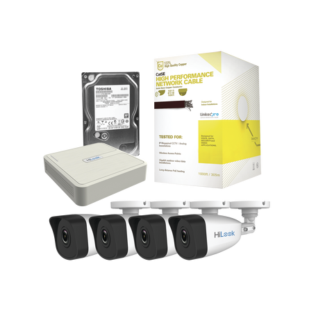 KIT IP 720p / NVR de 4 Canales.