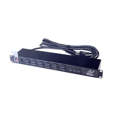Protector de 12 tomas para circuito de 110 V / 15 A