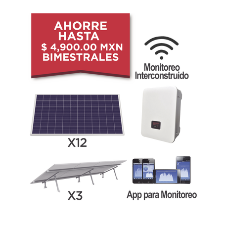 Kit Solar para Interconexión de 3 KW de potencia