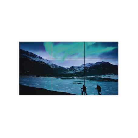Videowall 2x3 con 7 pantallas FullHD de 55"
