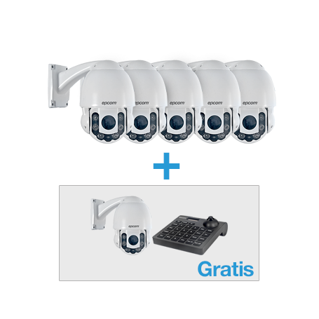 Paquete de 6 Domos PTZ IR M360IR, 1 Domo Gratis en la Compra de 5 + Incluye 1 Joystick Gratis.